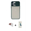 MARSİLYAN™- iPhone 13 Pro Max Kılıf Vadi Çizgi - Şeffaf Pasifik Cam Ekran Koruyucu + Pers Alüminyum Kamera Lens - KI