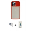 MARSİLYAN™- iPhone 13 Pro Max Kılıf Vadi Çizgi - Şeffaf Pasifik Cam Ekran Koruyucu + Pers Alüminyum Kamera Lens - LT