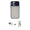 MARSİLYAN™- iPhone 13 Pro Max Kılıf Vadi Çizgi - Şeffaf Pasifik Cam Ekran Koruyucu + Pers Alüminyum Kamera Lens - KI