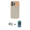 MARSİLYAN™- iPhone 13 Pro Max Kılıf Vadi Çizgi - Siyah 18D Cam Ekran Koruyucu + Rainbow Kamera Lens Koruma Cam - MI