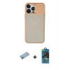 MARSİLYAN™- iPhone 13 Pro Max Kılıf Vadi Çizgi - Siyah 18D Cam Ekran Koruyucu + Shine Kamera Lens Koruma Cam - MI