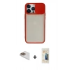 MARSİLYAN™- iPhone 13 Pro Max Kılıf Vadi Çizgi - Siyah 6D Mat Seramik Hayalet Nano Ekran Koruyucu + Pers Alüminyum Kamera Lens - GD