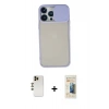 MARSİLYAN™- iPhone 13 Pro Max Kılıf Vadi Çizgi - Siyah 6D Mat Seramik Hayalet Nano Ekran Koruyucu + Shine Kamera Lens - GD