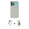 MARSİLYAN™- iPhone 13 Pro Max Kılıf Vadi Çizgi - Siyah 6D Mat Seramik Hayalet Nano Ekran Koruyucu + Shine Kamera Lens - GD