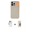 MARSİLYAN™- iPhone 13 Pro Max Kılıf Vadi Çizgi - Siyah 6D Mat Seramik Hayalet Nano Ekran Koruyucu + Shine Kamera Lens - GD