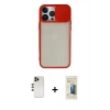 MARSİLYAN™- iPhone 13 Pro Max Kılıf Vadi Çizgi - Siyah 6D Mat Seramik Hayalet Nano Ekran Koruyucu + Shine Kamera Lens - GD