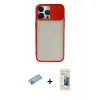 MARSİLYAN™- iPhone 13 Pro Max Kılıf Vadi Çizgi - Siyah 6D Mat Seramik Hayalet Nano Ekran Koruyucu + Shine Kamera Lens Koruma Cam - MI