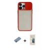 MARSİLYAN™- iPhone 13 Pro Max Kılıf Vadi Çizgi - Siyah 6D Mat Seramik Hayalet Nano Ekran Koruyucu + Shine Kamera Lens Koruma Cam - PE