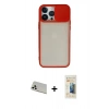 MARSİLYAN™- iPhone 13 Pro Max Kılıf Vadi Çizgi - Siyah 6D Mat Seramik Hayalet Nano Ekran Koruyucu + Rainbow Kamera Lens Koruma Cam - BZ
