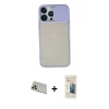 MARSİLYAN™- iPhone 13 Pro Max Kılıf Vadi Çizgi - Siyah 6D Mat Seramik Hayalet Nano Ekran Koruyucu + Rainbow Kamera Lens Koruma Cam - REGD