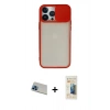 MARSİLYAN™- iPhone 13 Pro Max Kılıf Vadi Çizgi - Siyah 6D Mat Seramik Hayalet Nano Ekran Koruyucu + Rainbow Kamera Lens Koruma Cam - MI