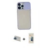 MARSİLYAN™- iPhone 13 Pro Max Kılıf Vadi Çizgi - Siyah 6D Mat Seramik Hayalet Nano Ekran Koruyucu + Rainbow Kamera Lens Koruma Cam - MI