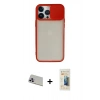 MARSİLYAN™- iPhone 13 Pro Max Kılıf Vadi Çizgi - Siyah 6D Mat Seramik Hayalet Nano Ekran Koruyucu + Rainbow Kamera Lens Koruma Cam - MR