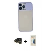 MARSİLYAN™- iPhone 13 Pro Max Kılıf Vadi Çizgi - Siyah 6D Mat Seramik Hayalet Nano Ekran Koruyucu + Raze Metal Kamera Lens - GD