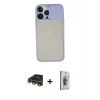 MARSİLYAN™- iPhone 13 Pro Max Kılıf Vadi Çizgi - Siyah Bilvis 3D Cam Ekran Koruyucu + Raze Metal Kamera Lens - GD
