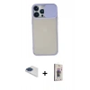MARSİLYAN™- iPhone 13 Pro Max Kılıf Vadi Çizgi - Siyah Bilvis 3D Cam Ekran Koruyucu + Pers Alüminyum Kamera Lens - LT