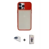 MARSİLYAN™- iPhone 13 Pro Max Kılıf Vadi Çizgi - Siyah Bilvis 3D Cam Ekran Koruyucu + Pers Alüminyum Kamera Lens - LT
