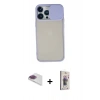 MARSİLYAN™- iPhone 13 Pro Max Kılıf Vadi Çizgi - Siyah Bilvis 3D Cam Ekran Koruyucu + Pers Alüminyum Kamera Lens - GI