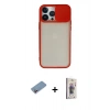 MARSİLYAN™- iPhone 13 Pro Max Kılıf Vadi Çizgi - Siyah Bilvis 3D Cam Ekran Koruyucu + Shine Kamera Lens Koruma Cam - PE