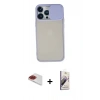 MARSİLYAN™- iPhone 13 Pro Max Kılıf Vadi Çizgi - Siyah Bilvis 3D Mat Cam Ekran Koruyucu + Pers Alüminyum Kamera Lens - KI