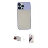 MARSİLYAN™- iPhone 13 Pro Max Kılıf Vadi Çizgi - Siyah Bilvis 3D Mat Cam Ekran Koruyucu + Rainbow Kamera Lens Koruma Cam - KI