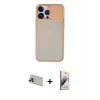 MARSİLYAN™- iPhone 13 Pro Max Kılıf Vadi Çizgi - Siyah Bilvis 3D Mat Cam Ekran Koruyucu + Rainbow Kamera Lens Koruma Cam - MR
