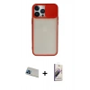MARSİLYAN™- iPhone 13 Pro Max Kılıf Vadi Çizgi - Siyah Bilvis 3D Mat Cam Ekran Koruyucu + Rainbow Kamera Lens Koruma Cam - MI