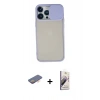 MARSİLYAN™- iPhone 13 Pro Max Kılıf Vadi Çizgi - Siyah Bilvis 3D Mat Cam Ekran Koruyucu + Renkli Kamera Lens Koruma Cam - TU