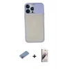 MARSİLYAN™- iPhone 13 Pro Max Kılıf Vadi Çizgi - Siyah Bilvis 3D Mat Cam Ekran Koruyucu + Shine Kamera Lens Koruma Cam - PE