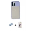 MARSİLYAN™- iPhone 13 Pro Max Kılıf Vadi Çizgi - Siyah Bilvis 3D Mat Cam Ekran Koruyucu + Shine Kamera Lens Koruma Cam - MI