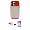 MARSİLYAN™- iPhone 13 Pro Max Kılıf Vadi Çizgi - Siyah Bilvis 5in1 3D Magic Cam Ekran Koruyucu + Pers Alüminyum Kamera Lens - GI