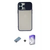 MARSİLYAN™- iPhone 13 Pro Max Kılıf Vadi Çizgi - Siyah Bilvis 5in1 3D Magic Cam Ekran Koruyucu + Shine Kamera Lens Koruma Cam - GI