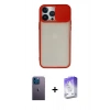 MARSİLYAN™- iPhone 13 Pro Max Kılıf Vadi Çizgi - Siyah Bilvis 5in1 3D Magic Cam Ekran Koruyucu + Neon Fosforlu Kamera Lens - MI