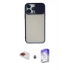 MARSİLYAN™- iPhone 13 Pro Max Kılıf Vadi Çizgi - Siyah Bilvis 5in1 3D Magic Cam Ekran Koruyucu + Pers Alüminyum Kamera Lens - KI