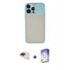 MARSİLYAN™- iPhone 13 Pro Max Kılıf Vadi Çizgi - Siyah Bilvis 5in1 3D Magic Cam Ekran Koruyucu + Pers Alüminyum Kamera Lens - KI