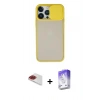 MARSİLYAN™- iPhone 13 Pro Max Kılıf Vadi Çizgi - Siyah Bilvis 5in1 3D Magic Cam Ekran Koruyucu + Pers Alüminyum Kamera Lens - KI