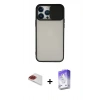 MARSİLYAN™- iPhone 13 Pro Max Kılıf Vadi Çizgi - Siyah Bilvis 5in1 3D Magic Cam Ekran Koruyucu + Pers Alüminyum Kamera Lens - KI