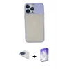 MARSİLYAN™- iPhone 13 Pro Max Kılıf Vadi Çizgi - Siyah Bilvis 5in1 3D Magic Cam Ekran Koruyucu + Pers Alüminyum Kamera Lens - LT