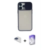 MARSİLYAN™- iPhone 13 Pro Max Kılıf Vadi Çizgi - Siyah Bilvis 5in1 3D Magic Cam Ekran Koruyucu + Pers Alüminyum Kamera Lens - LT