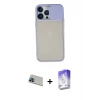MARSİLYAN™- iPhone 13 Pro Max Kılıf Vadi Çizgi - Siyah Bilvis 5in1 3D Magic Cam Ekran Koruyucu + Rainbow Kamera Lens Koruma Cam - MI