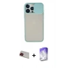 MARSİLYAN™- iPhone 13 Pro Max Kılıf Vadi Çizgi - Siyah Bilvis 5in1 3D Magic Cam Ekran Koruyucu + Rainbow Kamera Lens Koruma Cam - KI