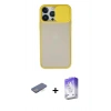 MARSİLYAN™- iPhone 13 Pro Max Kılıf Vadi Çizgi - Siyah Bilvis 5in1 3D Magic Cam Ekran Koruyucu + Renkli Kamera Lens Koruma Cam - MI