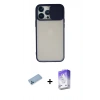 MARSİLYAN™- iPhone 13 Pro Max Kılıf Vadi Çizgi - Siyah Bilvis 5in1 3D Magic Cam Ekran Koruyucu + Shine Kamera Lens Koruma Cam - MI