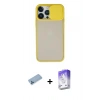 MARSİLYAN™- iPhone 13 Pro Max Kılıf Vadi Çizgi - Siyah Bilvis 5in1 3D Magic Cam Ekran Koruyucu + Shine Kamera Lens Koruma Cam - MI