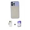 MARSİLYAN™- iPhone 13 Pro Max Kılıf Vadi Çizgi - Siyah Bilvis 5in1 3D Magic Cam Ekran Koruyucu + Shine Kamera Lens - GD