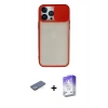 MARSİLYAN™- iPhone 13 Pro Max Kılıf Vadi Çizgi - Siyah Bilvis 5in1 3D Magic Cam Ekran Koruyucu + Yeşil Renkli Kamera Lens Koruma Cam