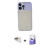 MARSİLYAN™- iPhone 13 Pro Max Kılıf Vadi Çizgi - Siyah Bilvis 5in1 5D Magic Hayalet Cam Ekran Koruyucu + Pers Alüminyum Kamera Lens - GD