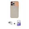 MARSİLYAN™- iPhone 13 Pro Max Kılıf Vadi Çizgi - Siyah Bilvis 5in1 5D Magic Hayalet Cam Ekran Koruyucu + Pers Alüminyum Kamera Lens - GD