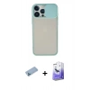 MARSİLYAN™- iPhone 13 Pro Max Kılıf Vadi Çizgi - Siyah Bilvis 5in1 5D Magic Hayalet Cam Ekran Koruyucu + Shine Kamera Lens Koruma Cam - MI