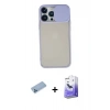 MARSİLYAN™- iPhone 13 Pro Max Kılıf Vadi Çizgi - Siyah Bilvis 5in1 5D Magic Hayalet Cam Ekran Koruyucu + Shine Kamera Lens Koruma Cam - MI
